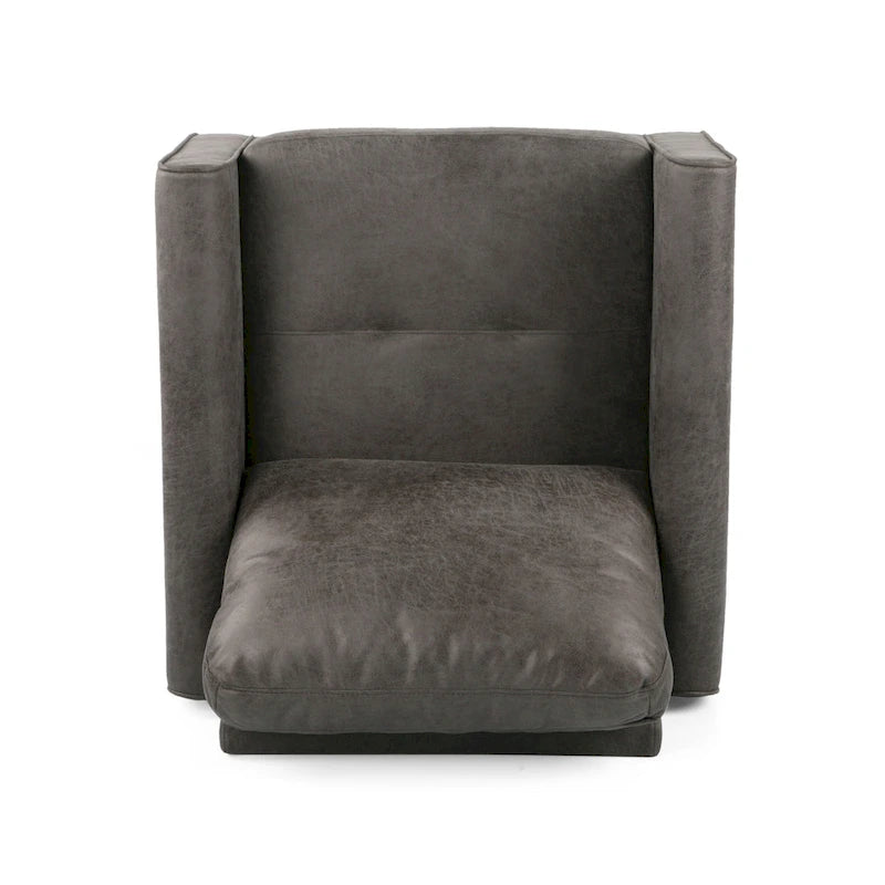 31" Moderner Mikrofaser Clubsessel mit konischen schwarzen Beinen