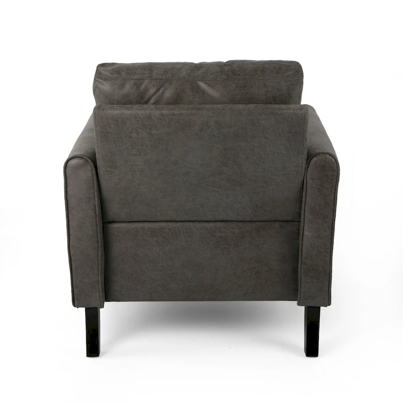 31" Moderner Mikrofaser Clubsessel mit konischen schwarzen Beinen