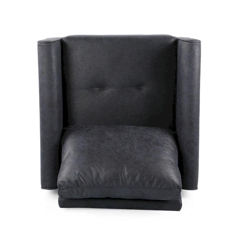 31" Moderner Mikrofaser Clubsessel mit konischen schwarzen Beinen