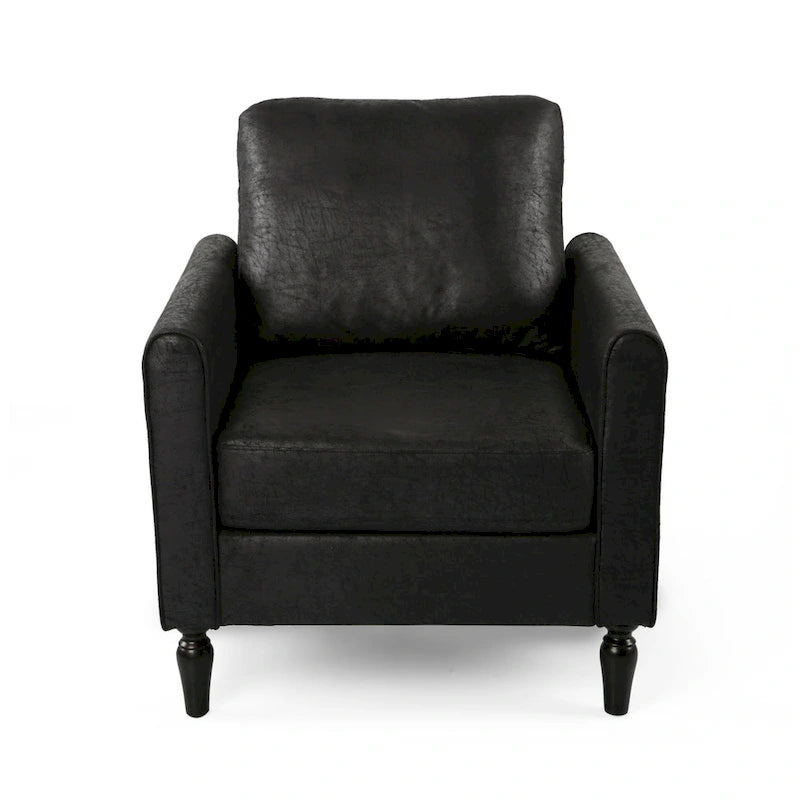 31" Moderner Mikrofaser Clubsessel mit konischen schwarzen Beinen