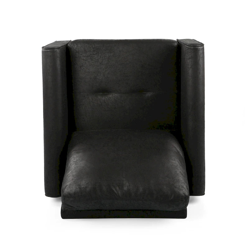 31" Moderner Mikrofaser Clubsessel mit konischen schwarzen Beinen