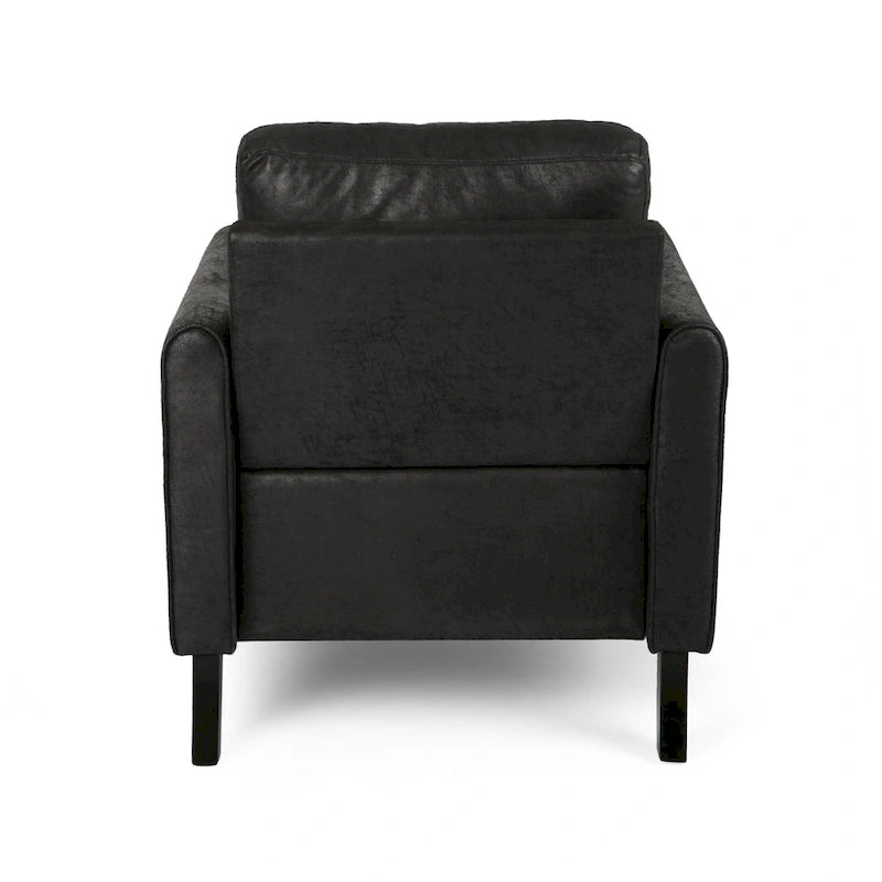 31" Moderner Mikrofaser Clubsessel mit konischen schwarzen Beinen