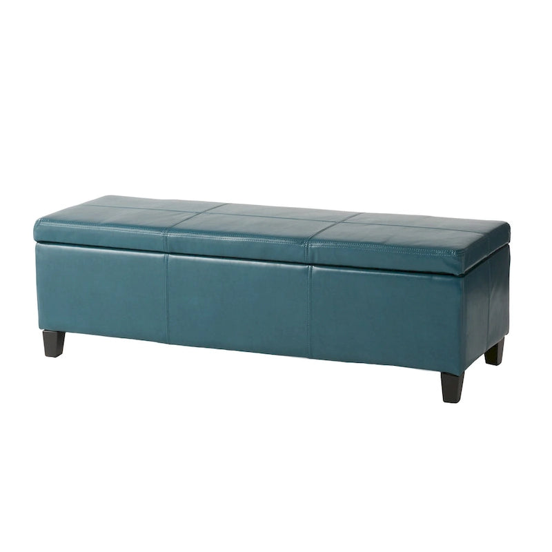Sitzbank aus Kunstleder mit Soft-Close-Deckel – 51B x 17T x 16H