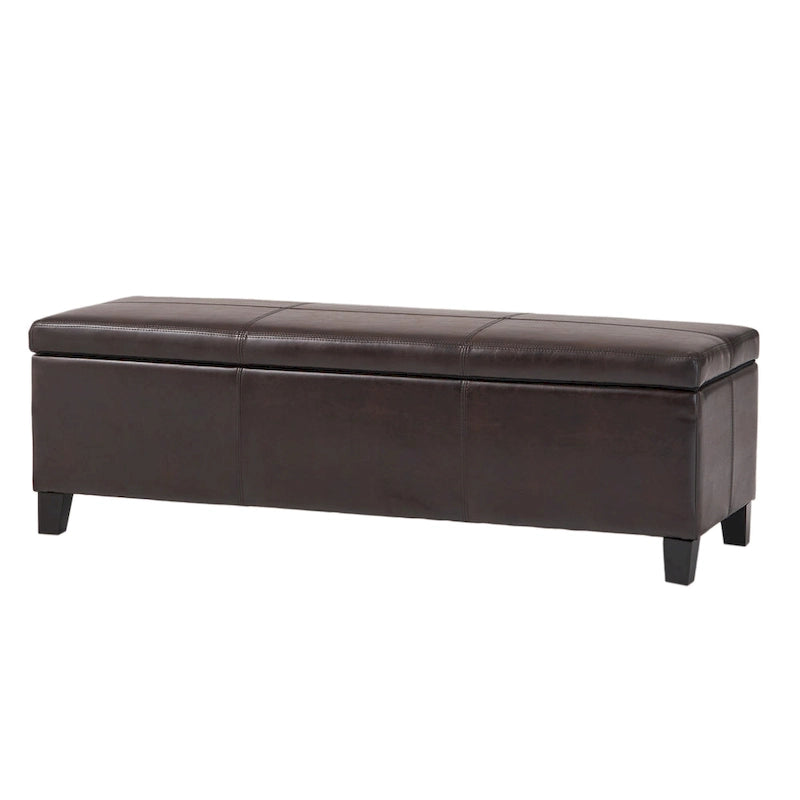 Sitzbank aus Kunstleder mit Soft-Close-Deckel – 51B x 17T x 16H