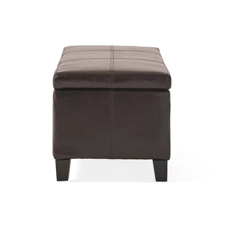Sitzbank aus Kunstleder mit Soft-Close-Deckel – 51B x 17T x 16H