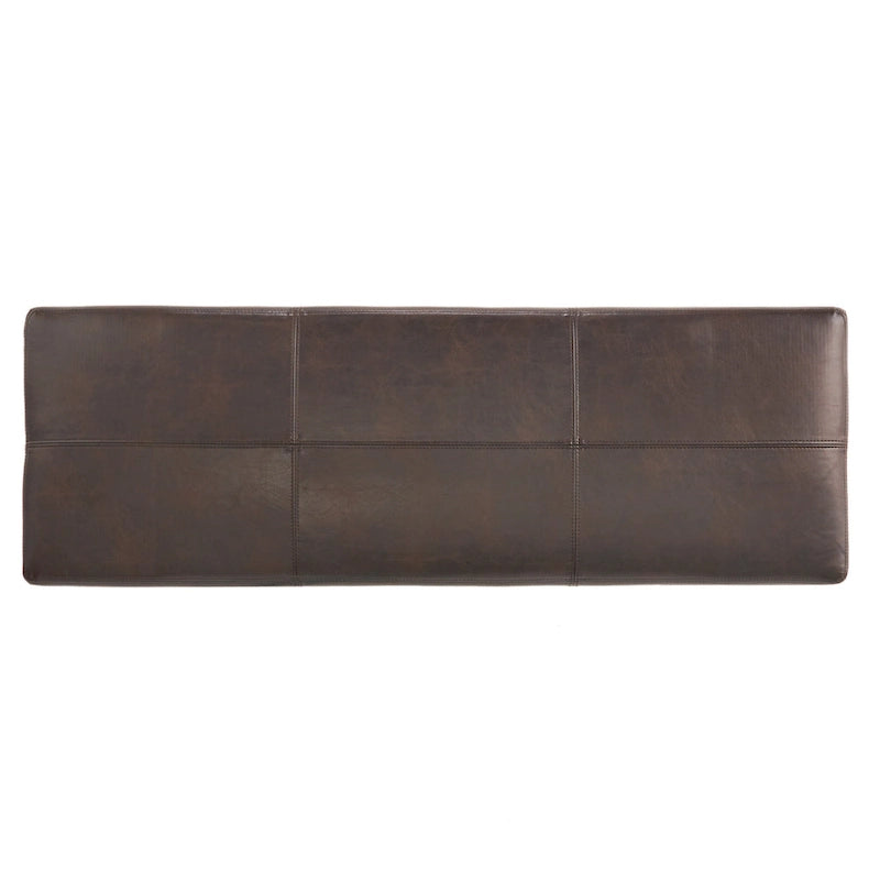 Sitzbank aus Kunstleder mit Soft-Close-Deckel – 51B x 17T x 16H