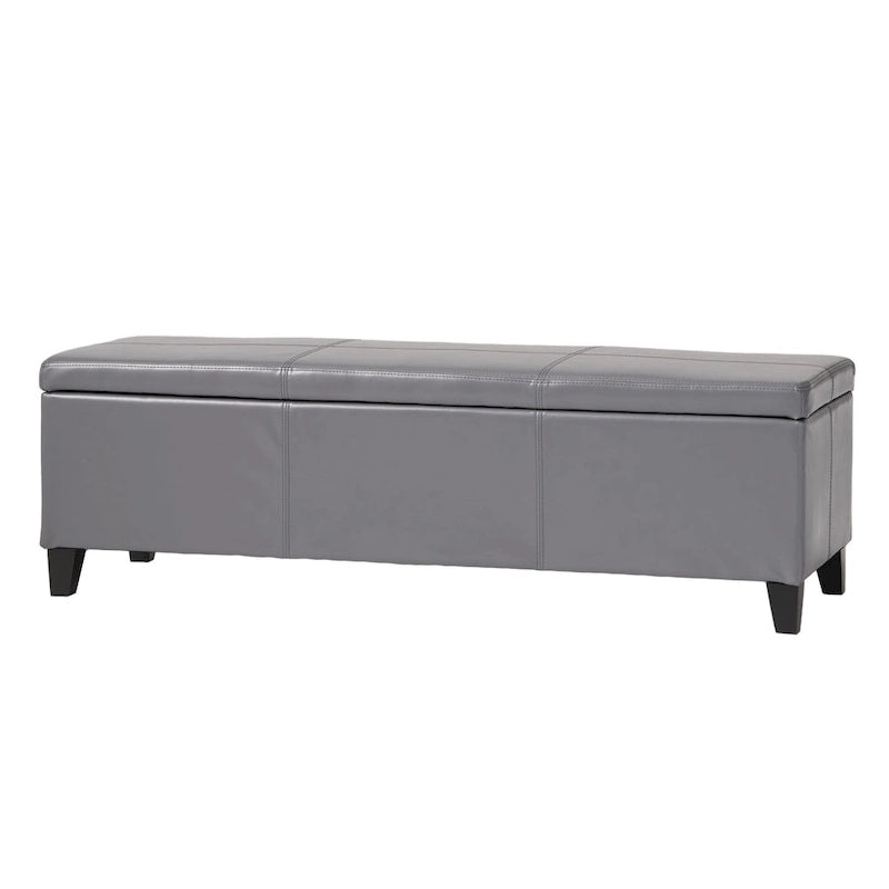 Sitzbank aus Kunstleder mit Soft-Close-Deckel – 51B x 17T x 16H