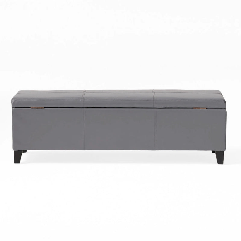 Sitzbank aus Kunstleder mit Soft-Close-Deckel – 51B x 17T x 16H