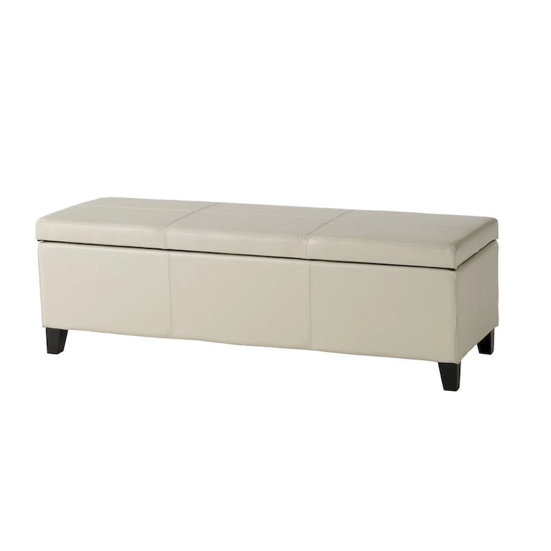 Sitzbank aus Kunstleder mit Soft-Close-Deckel – 51B x 17T x 16H