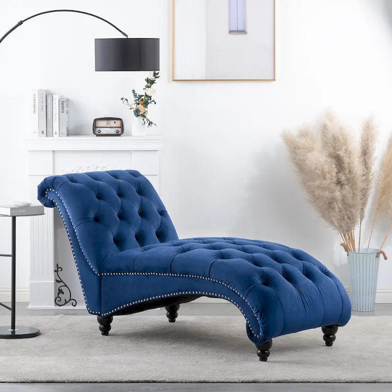 Armlose Indoor-Chaiselongue mit Knopfheftung