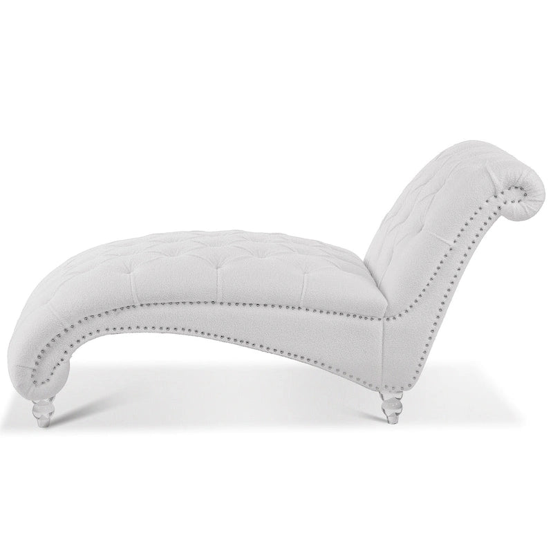 Armlose Indoor-Chaiselongue mit Knopfheftung
