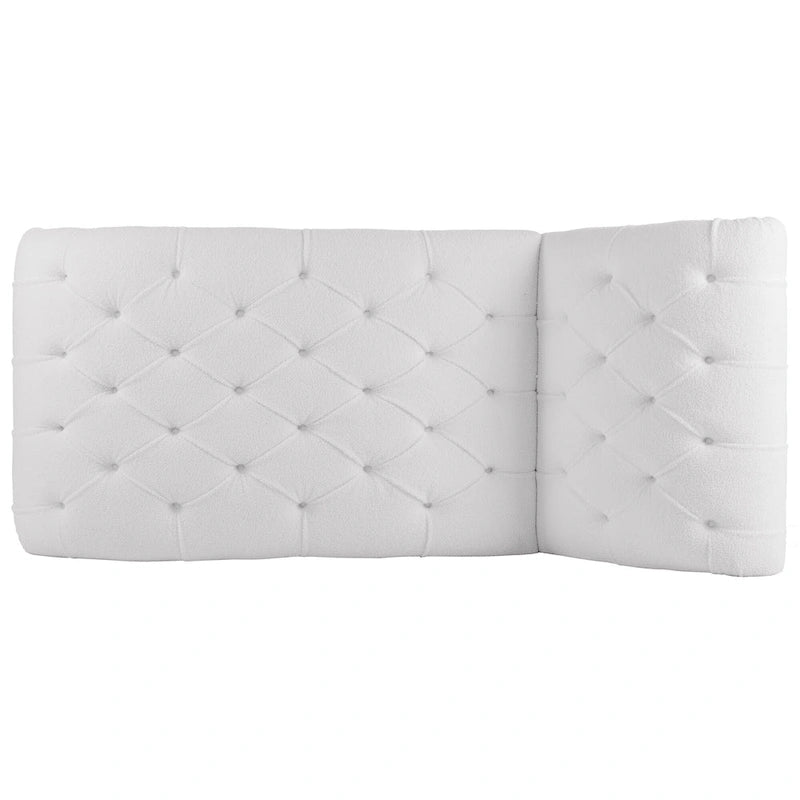Armlose Indoor-Chaiselongue mit Knopfheftung