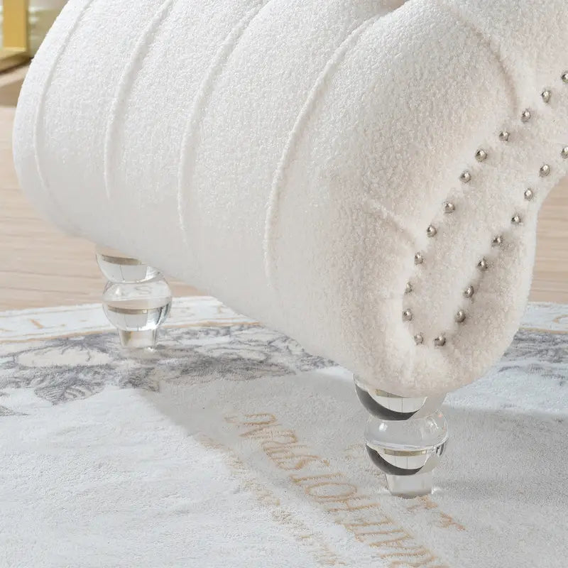 Armlose Indoor-Chaiselongue mit Knopfheftung