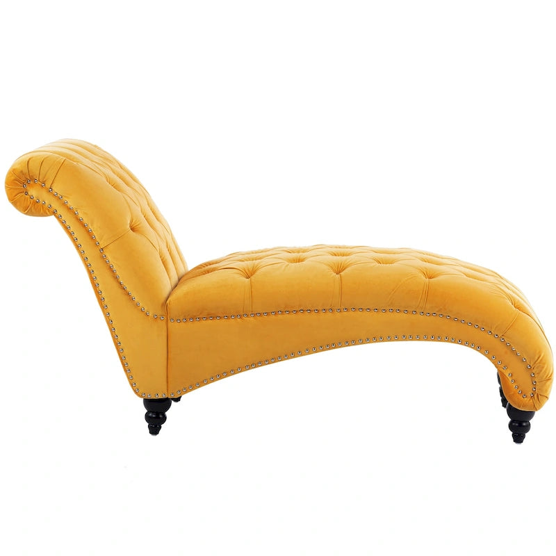 Armlose Indoor-Chaiselongue mit Knopfheftung