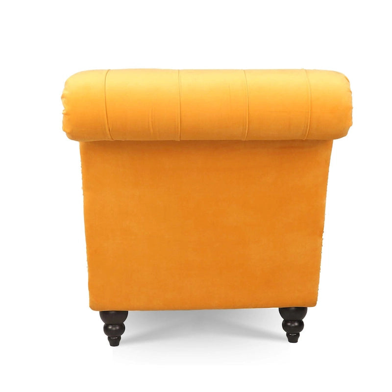 Armlose Indoor-Chaiselongue mit Knopfheftung