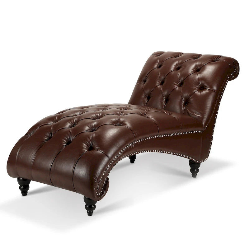 Armlose Indoor-Chaiselongue mit Knopfheftung