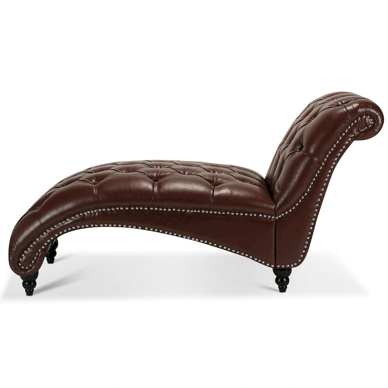 Armlose Indoor-Chaiselongue mit Knopfheftung