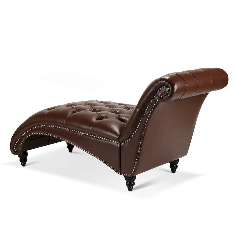 Armlose Indoor-Chaiselongue mit Knopfheftung