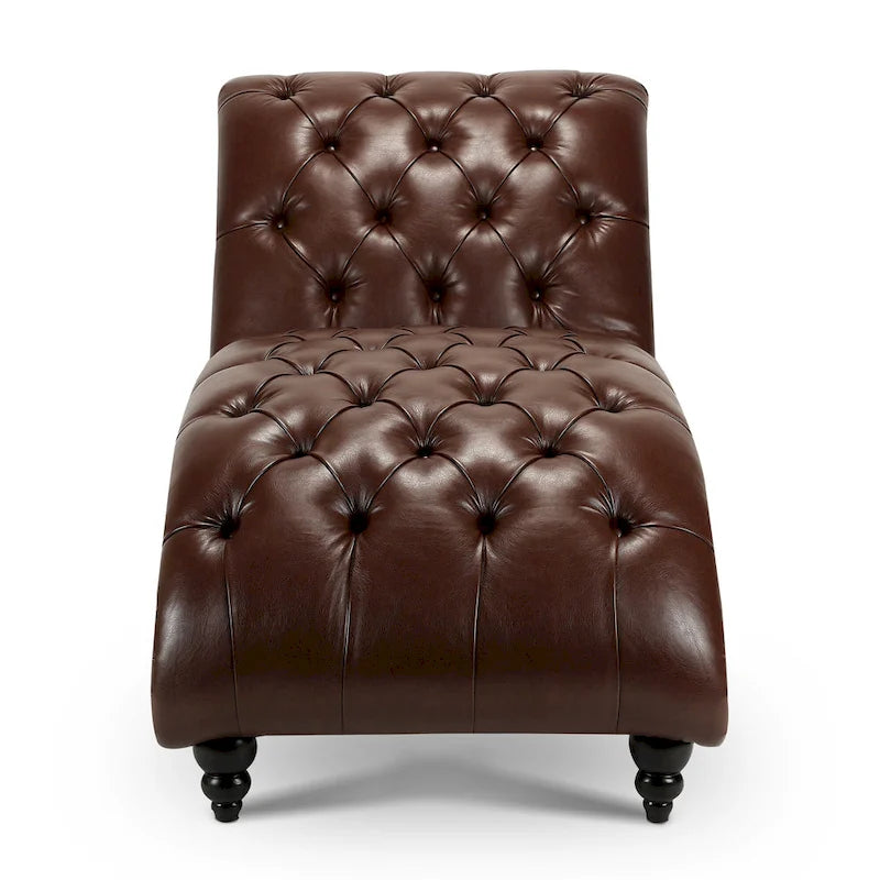 Armlose Indoor-Chaiselongue mit Knopfheftung