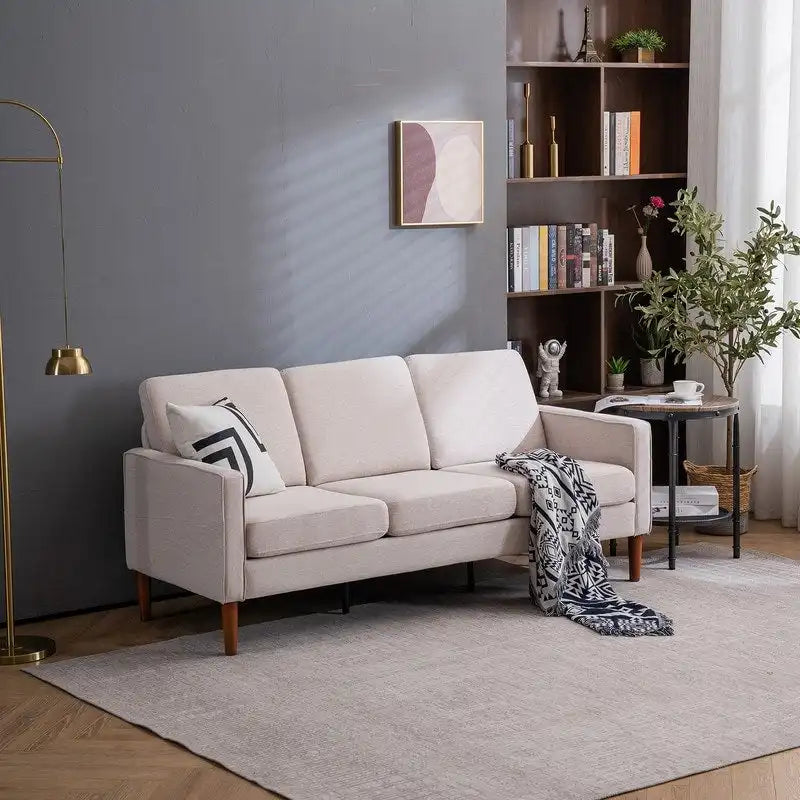 3-Sitzer Massivholzrahmen-Sofa mit Stauraum