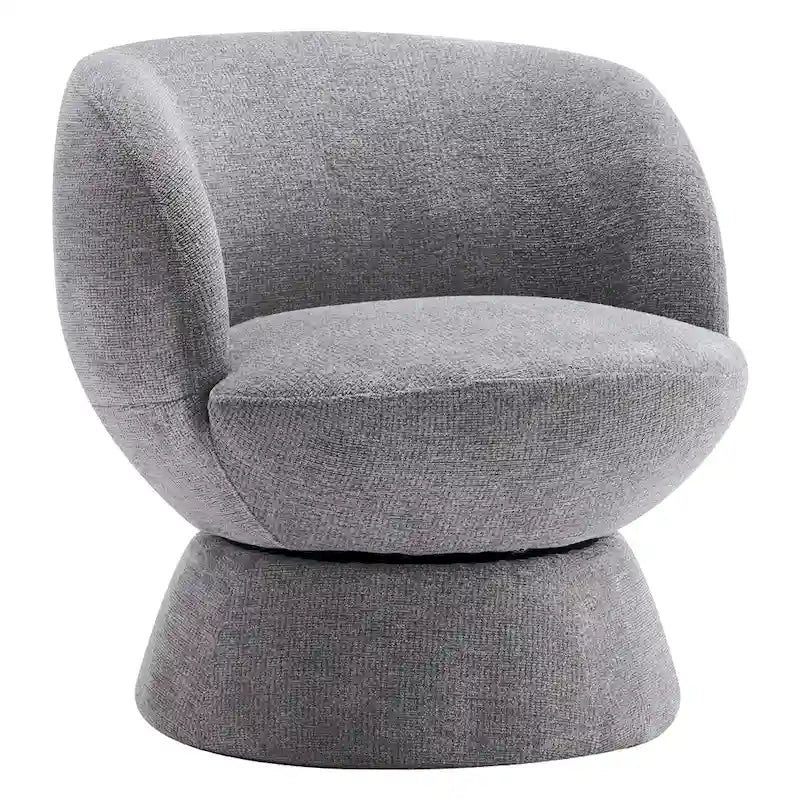 Bouclé gepolsterter um 360° drehbarer Akzentsessel