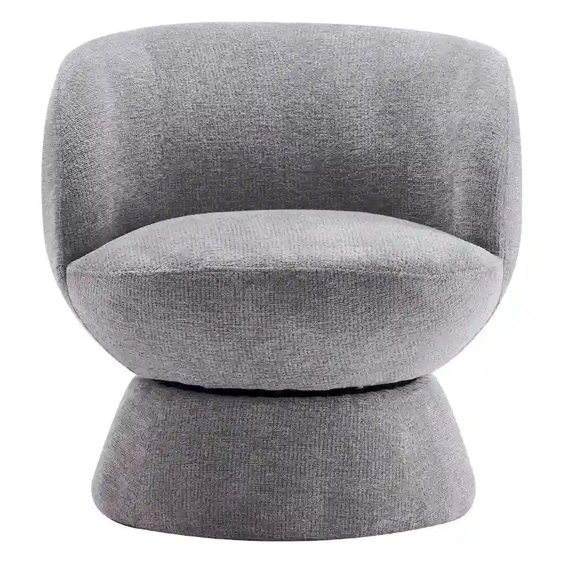 Bouclé gepolsterter um 360° drehbarer Akzentsessel