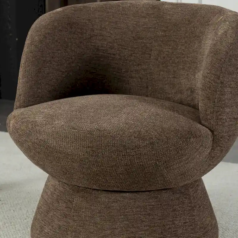 Bouclé gepolsterter um 360° drehbarer Akzentsessel