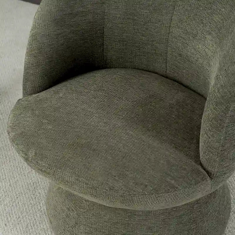 Bouclé gepolsterter um 360° drehbarer Akzentsessel