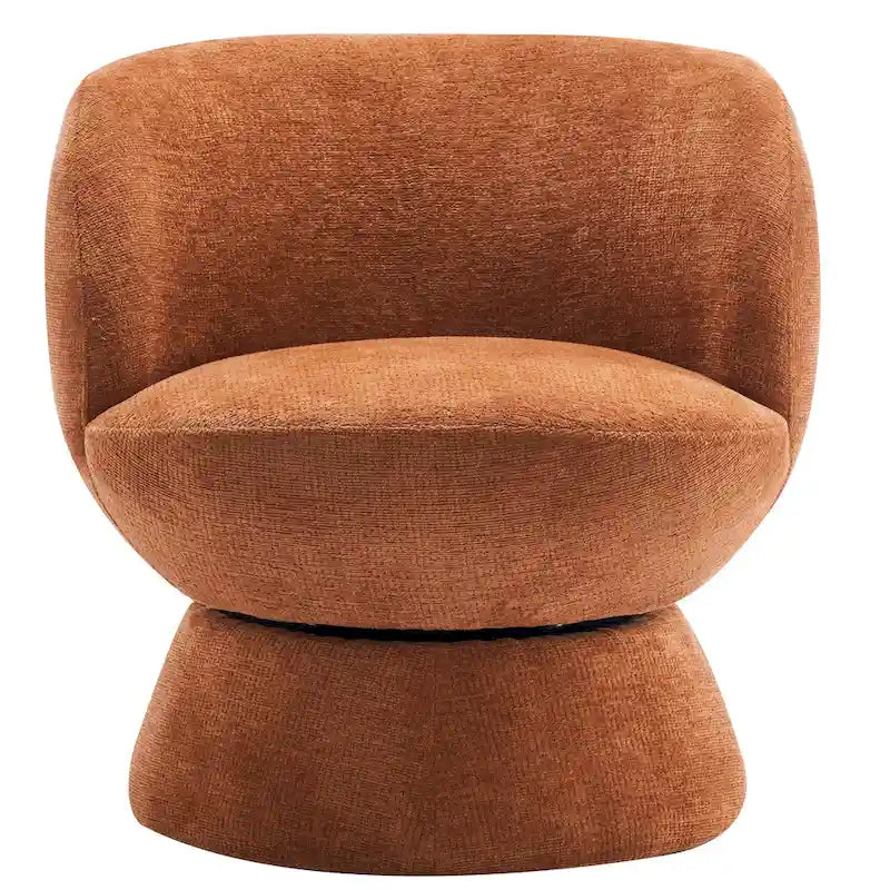 Bouclé gepolsterter um 360° drehbarer Akzentsessel