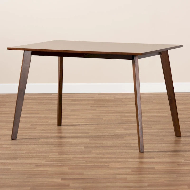 Rechteckiger Mid-Century Esstisch aus Kautschukholz – Platz für 4