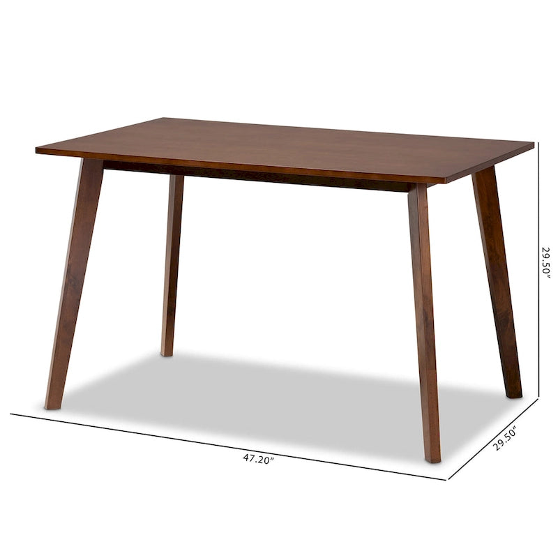 Rechteckiger Mid-Century Esstisch aus Kautschukholz – Platz für 4