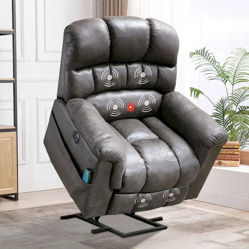 42 Zoll breiter, extragroßer Power-Lift-Sessel mit Massage und Heizung