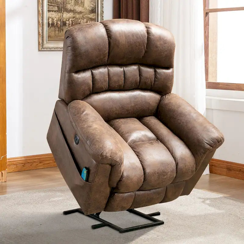 42 Zoll breiter, extragroßer Power-Lift-Sessel mit Massage und Heizung