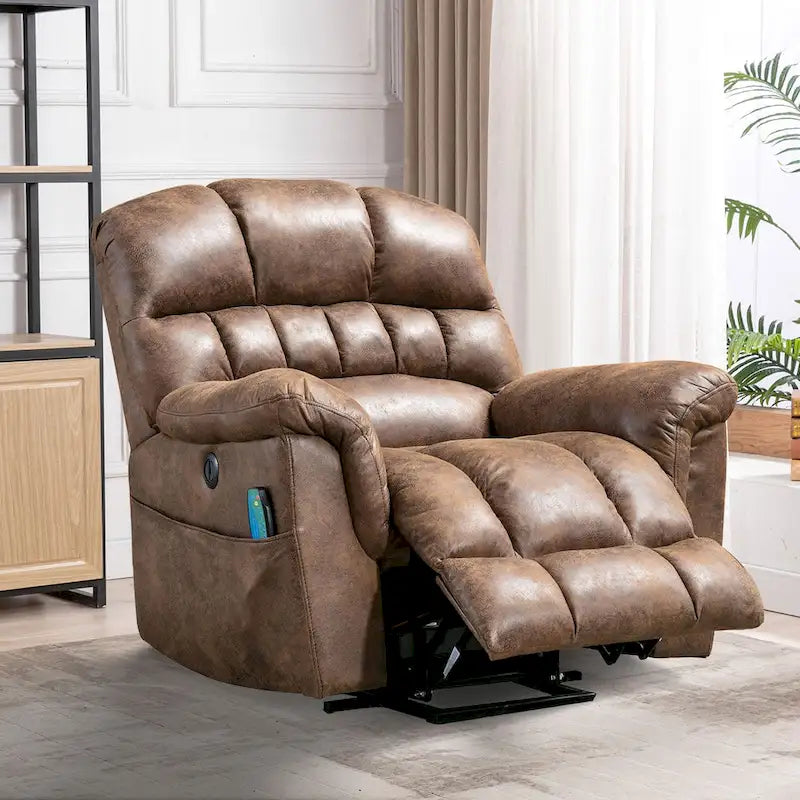 42 Zoll breiter, extragroßer Power-Lift-Sessel mit Massage und Heizung
