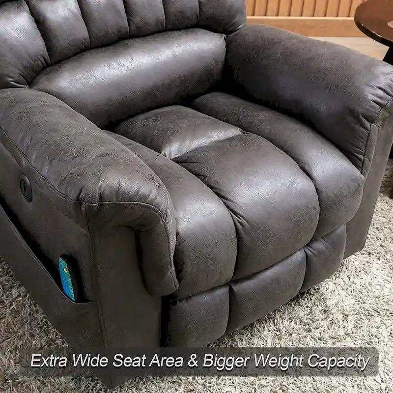 42 Zoll breiter, extragroßer Power-Lift-Sessel mit Massage und Heizung