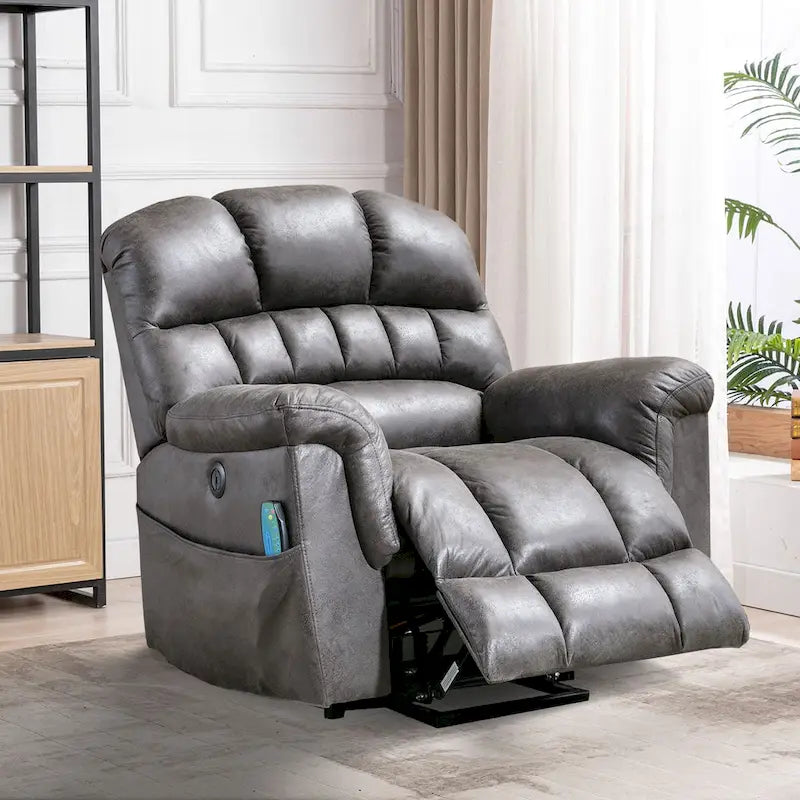 42 Zoll breiter, extragroßer Power-Lift-Sessel mit Massage und Heizung