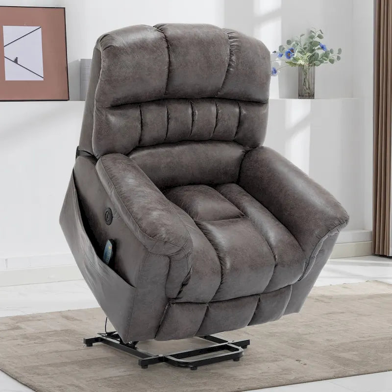 42 Zoll breiter, extragroßer Power-Lift-Sessel mit Massage und Heizung