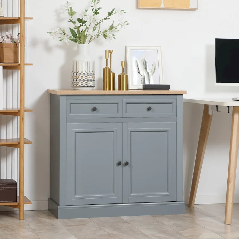 Sideboard Anrichte mit 2 Schubladen und Doppeltürenschrank