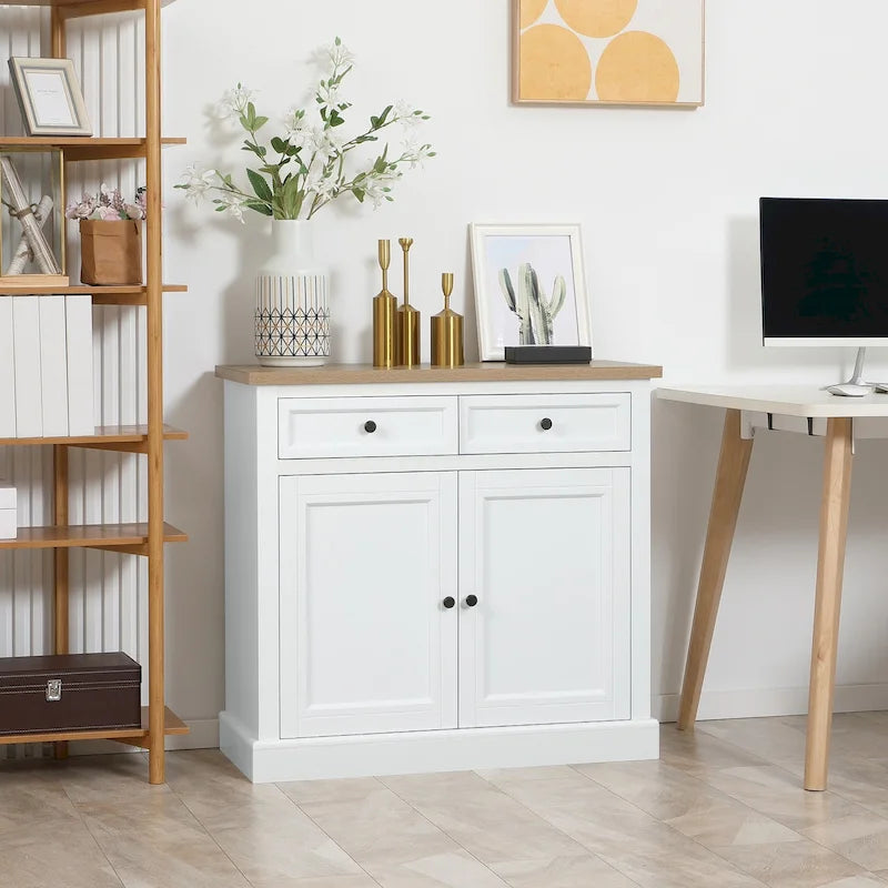 Sideboard Anrichte mit 2 Schubladen und Doppeltürenschrank