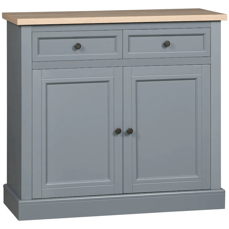 Sideboard Anrichte mit 2 Schubladen und Doppeltürenschrank