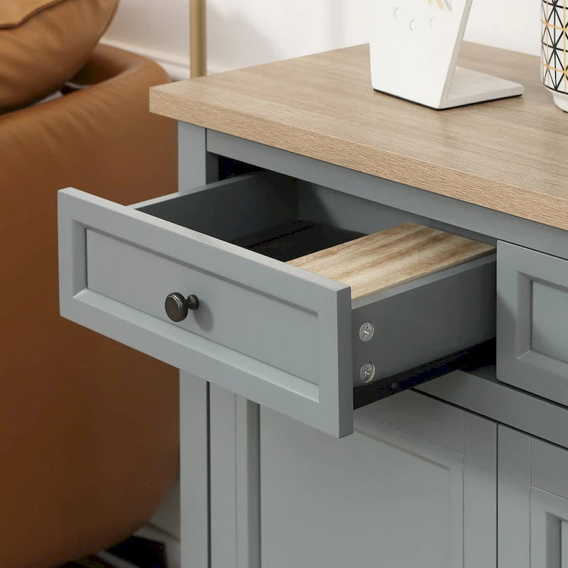 Sideboard Anrichte mit 2 Schubladen und Doppeltürenschrank