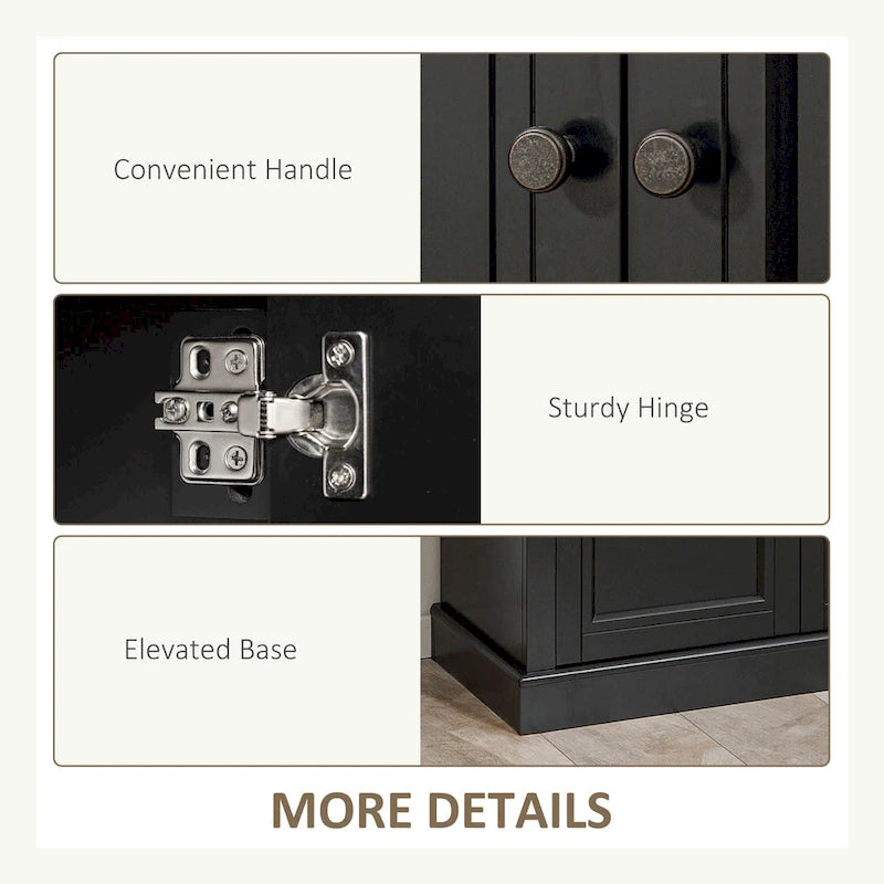Sideboard Anrichte mit 2 Schubladen und Doppeltürenschrank