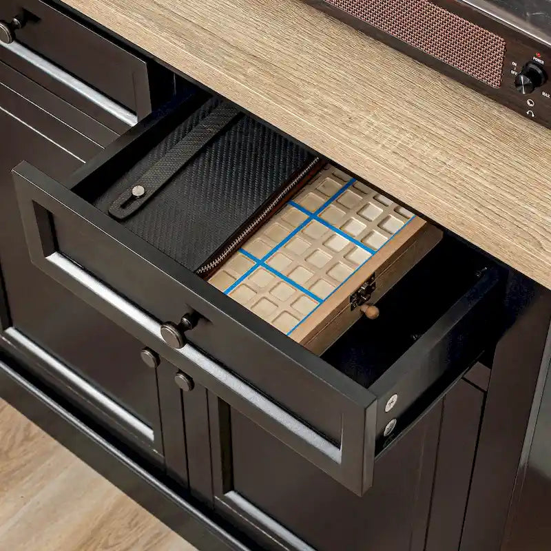 Sideboard Anrichte mit 2 Schubladen und Doppeltürenschrank