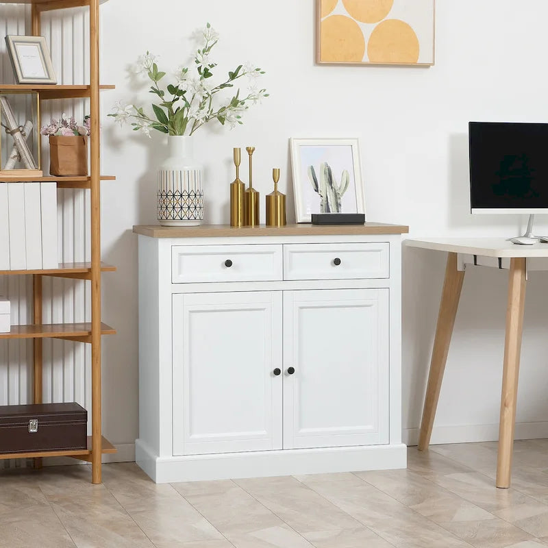 Sideboard Anrichte mit 2 Schubladen und Doppeltürenschrank