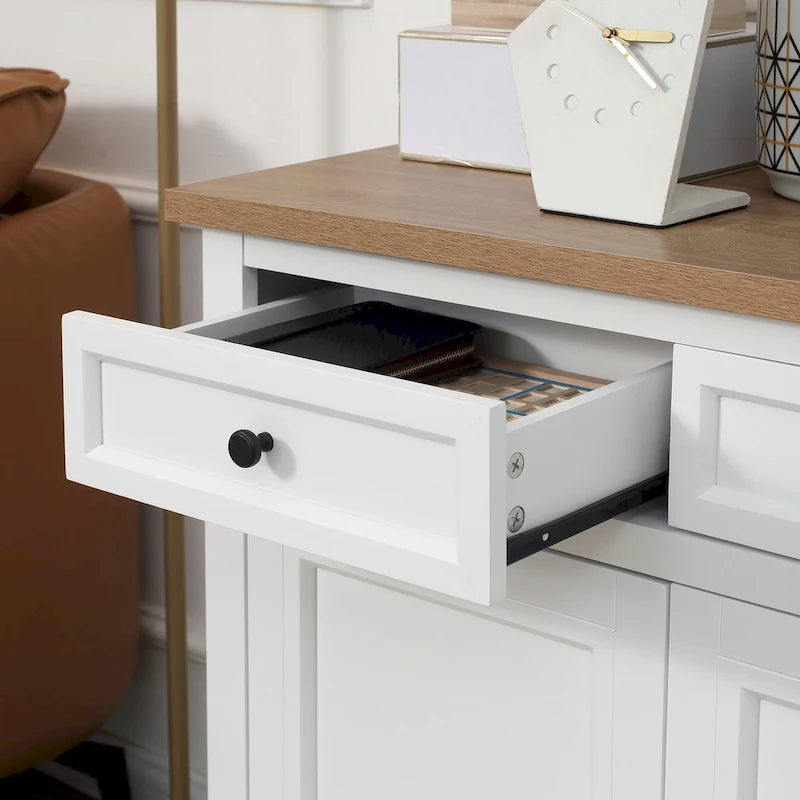 Sideboard Anrichte mit 2 Schubladen und Doppeltürenschrank
