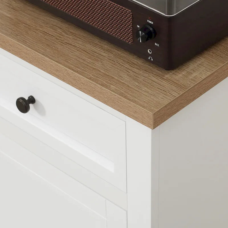 Sideboard Anrichte mit 2 Schubladen und Doppeltürenschrank