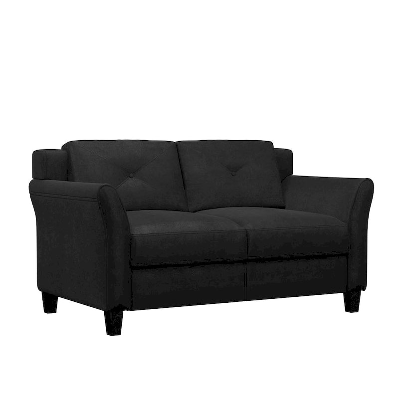 Modernes Mikrofaser-Loveseat mit getufteten Rückenkissen