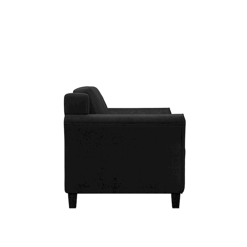 Modernes Mikrofaser-Loveseat mit getufteten Rückenkissen