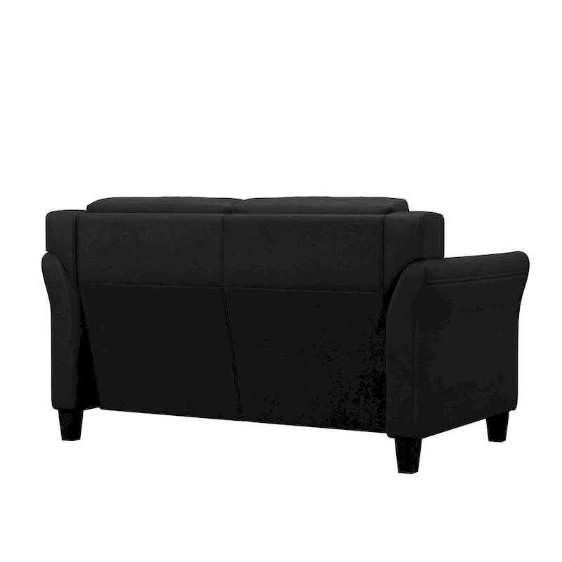 Modernes Mikrofaser-Loveseat mit getufteten Rückenkissen