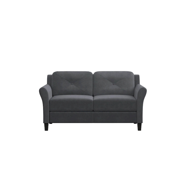 Modernes Mikrofaser-Loveseat mit getufteten Rückenkissen